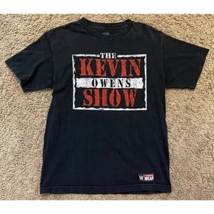 Vintage WWE The Kevin Owens Show Authentic Wear Black T Shirt Size Medium